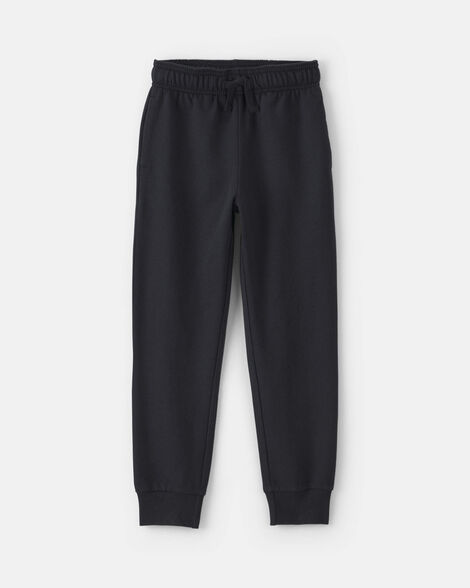 toddler boy pull-on drawstring joggers - black