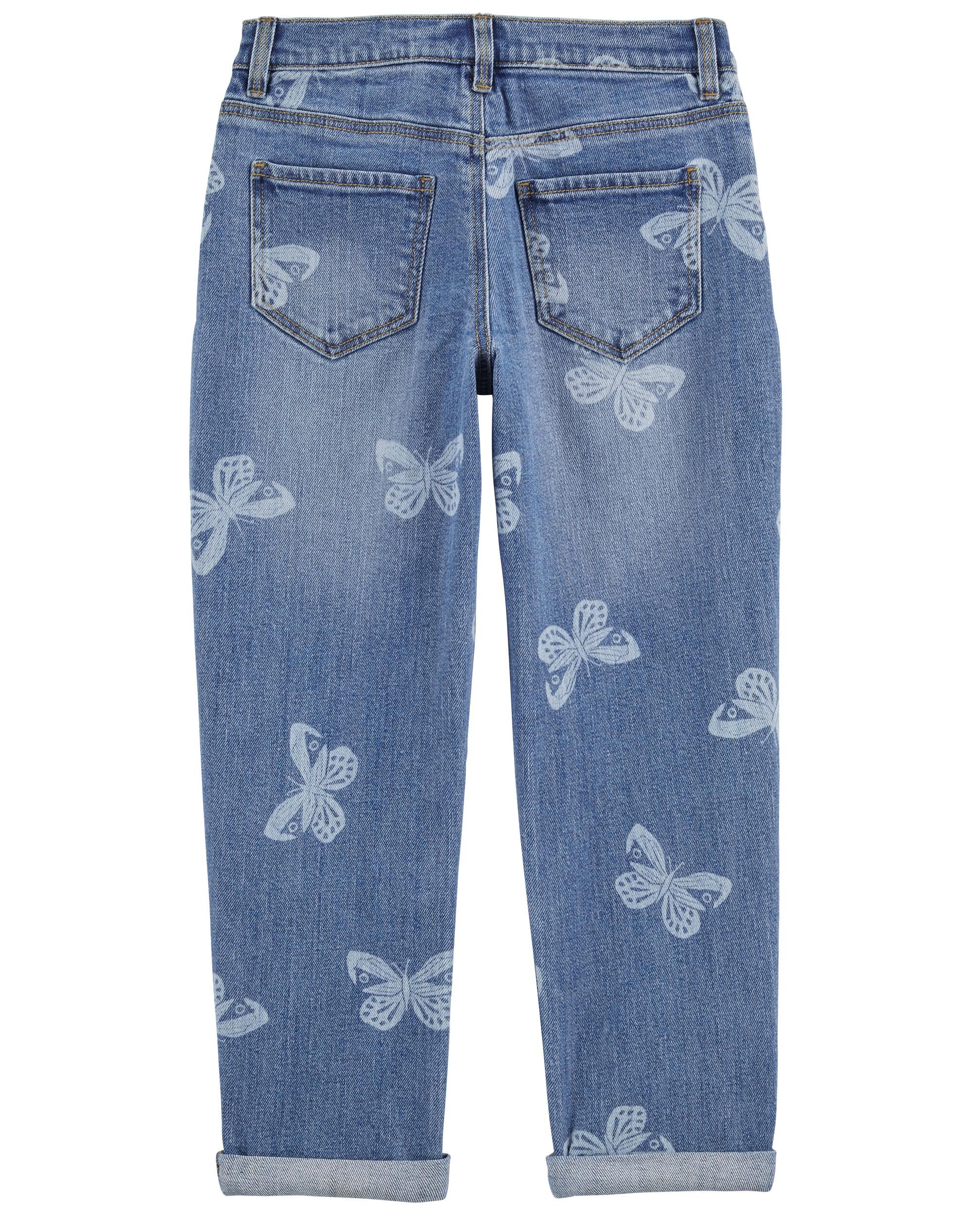 Stretch denim mom jeans 2025