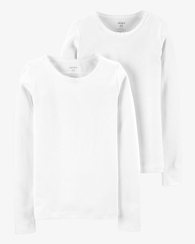 Product image 1 of 2-Pack Cotton Long-Sleeve Undershirts