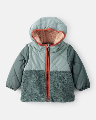 Baby Boy Long-Sleeve Midweight Jacket - Brown