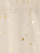 Khaki - Kid Star Foil Mid-Weight Fleece-Lined Jacket, Selected