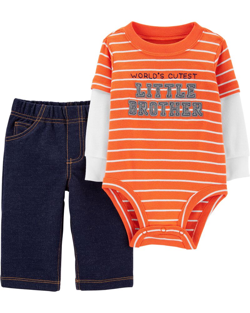 2 Piece Little Brother Bodysuit Pant Set Carters Com