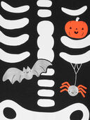 Black - Baby Halloween Skeleton Jumpsuit, Selected