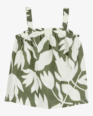 Product image 1 of Baby Tropical Floral Sleeveless Tank - Green