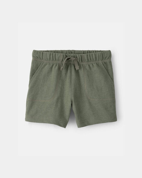 toddler boy french terry shorts - green