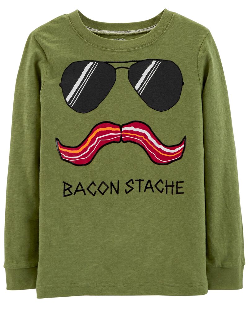 Bacon Stache Slub Jersey Tee Carters Com