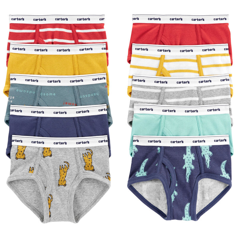 Kid Multi 10-Pack Cotton Briefs | carters.com