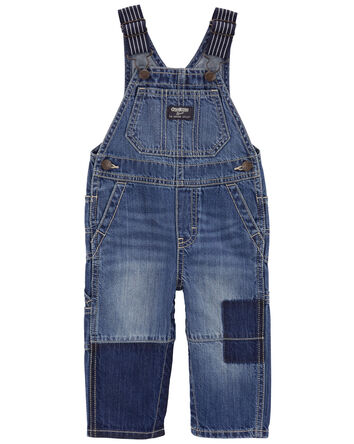 Baby Classic Denim Overalls: Removed Patch Remix