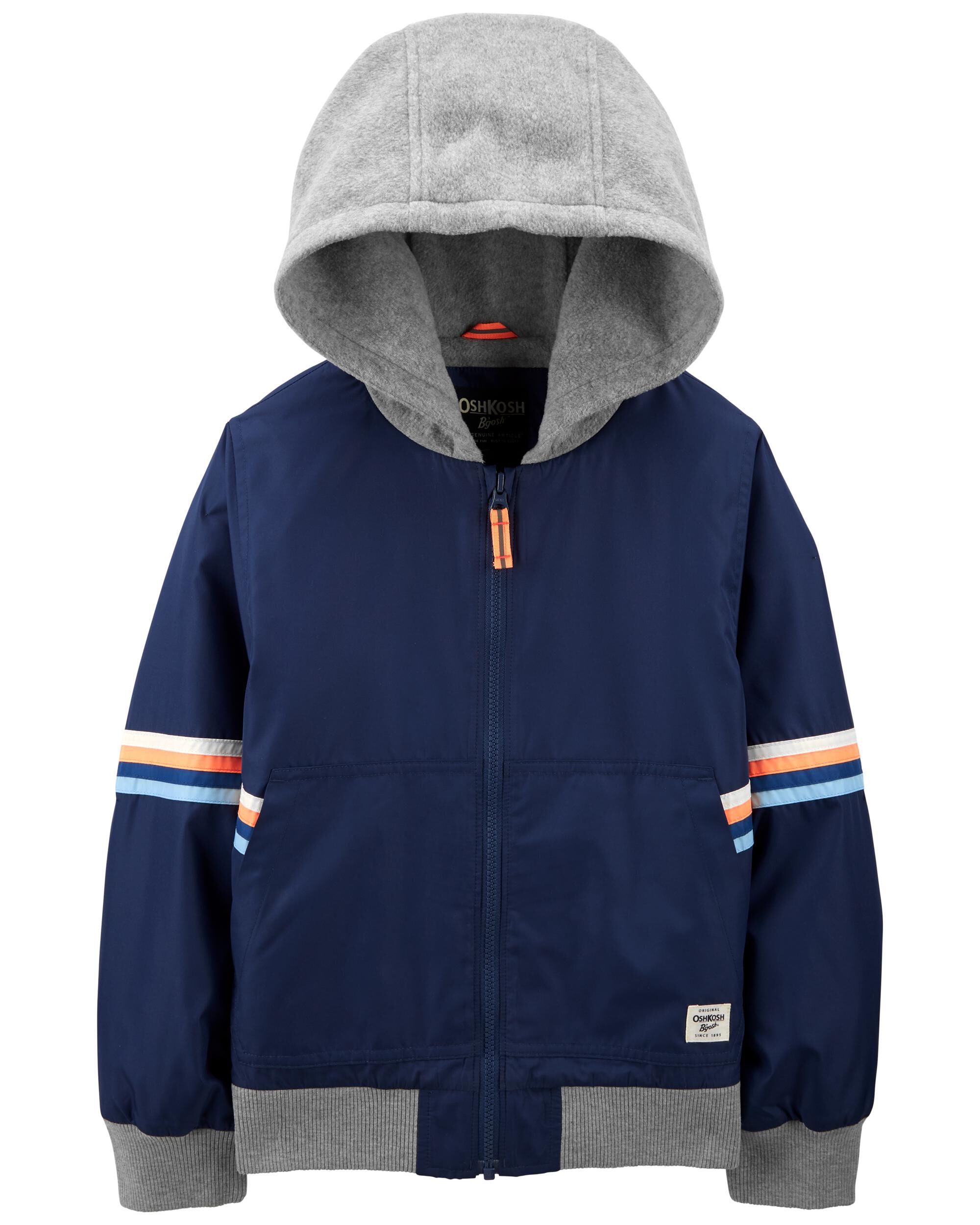 hooded fleece lined jacket