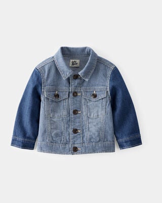Product image 2 of Baby Vintage Inspired Hickory Denim Jacket - Cornwall Wash