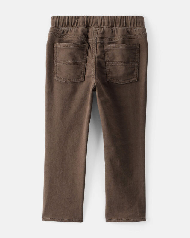 Product image 2 of Toddler Boy Cotton Pull-On Fashion Pants - Brown