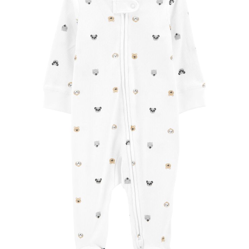 White Baby Characters 2-Way Zip Cotton Sleep & Play | carters.com