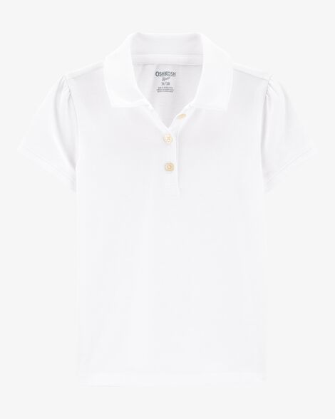  Product image 1 of Toddler Pique Uniform Polo Shirt -  White