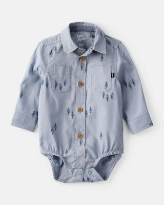Product image 1 of Baby Boy Woven Fashion Bodysuit - Blue