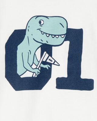 Product image 2 of Toddler Dino Short-Sleeve Graphic Tee - Ivory