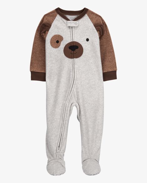 Product image 1 of Baby 1-Piece Bear Fleece Footie Pajamas
