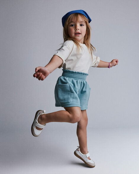 Toddler Rolled Cuff Tee - Cream