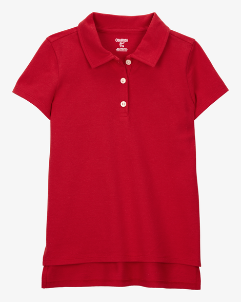Kid Pique Uniform Polo Shirt - Red