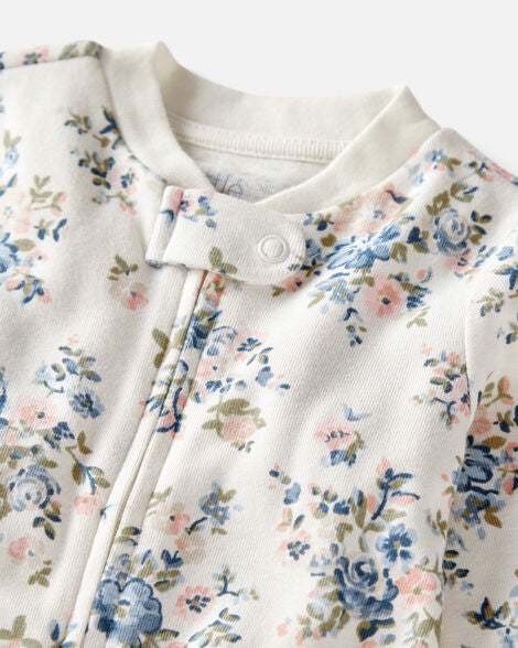  Product image 2 of Baby Organic Cotton Floral-Print Sleep & Play Pajamas