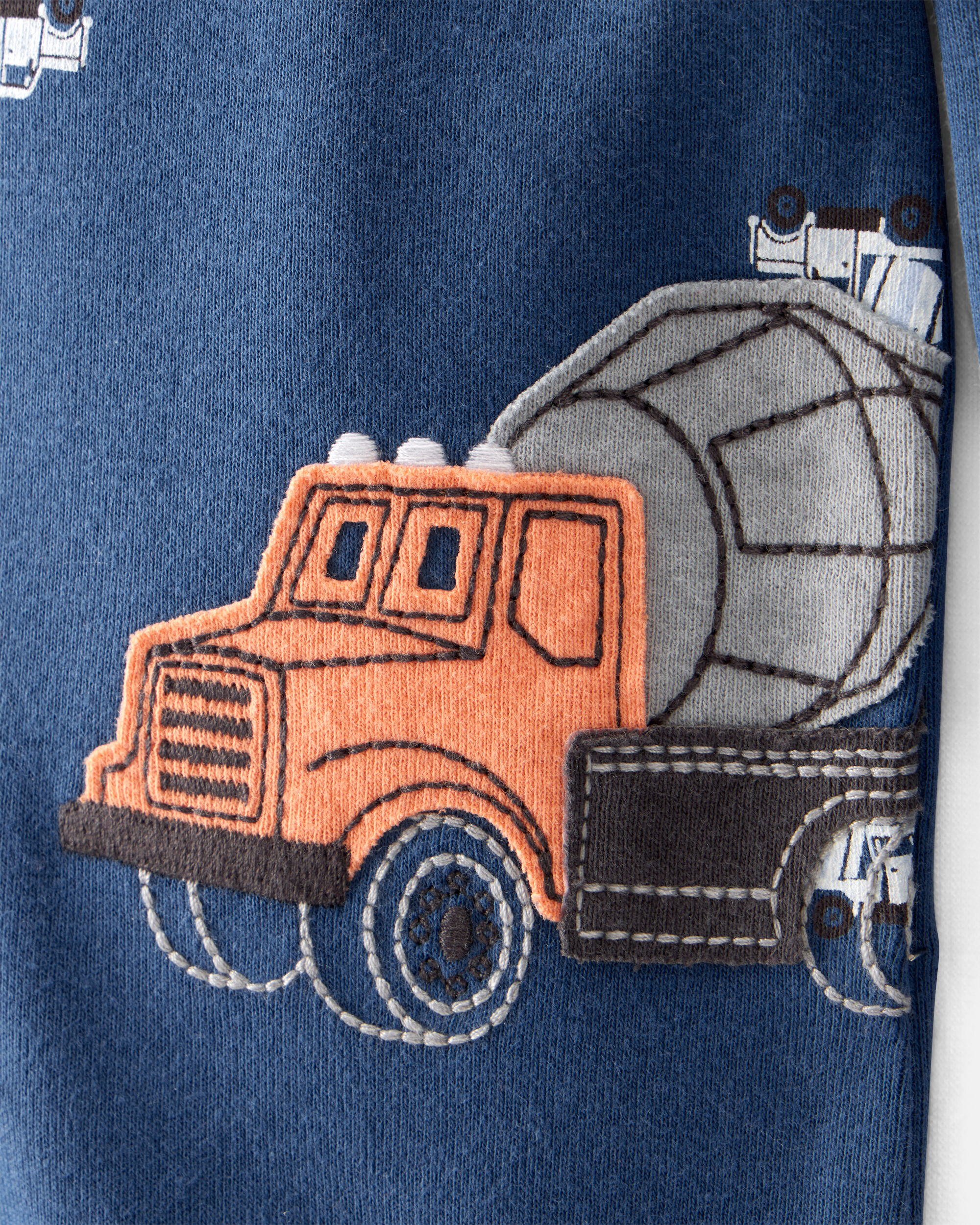 Baby Boy Construction Print 100% Cotton Long-Sleeve 2-Way