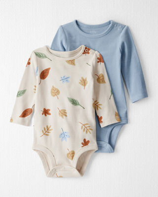 Product image 1 of Baby 2-Pack Organic Cotton Bodysuits