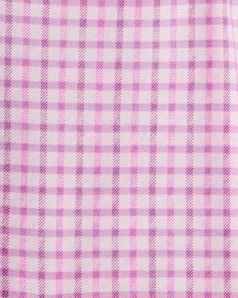 Product image 4 of Kid 2-Piece Long-Sleeve Tee & Plaid Dress Set - White/Pink