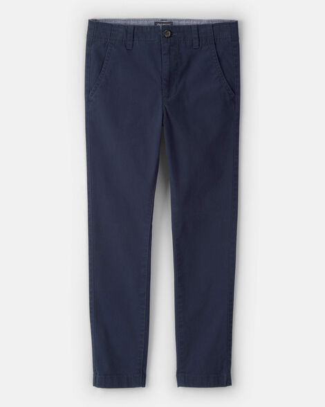 Boys Slim Tapered Chino Pants - Navy