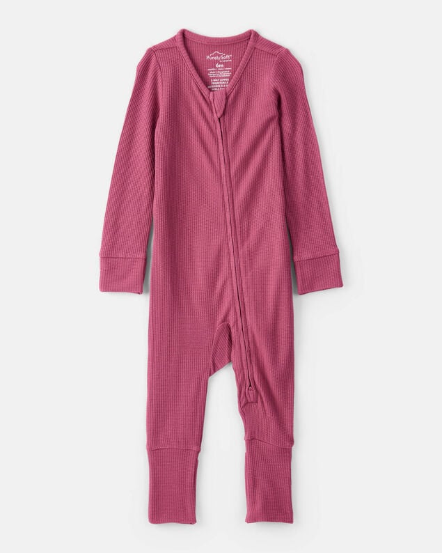 Product image 1 of Baby Girl PurelySoft Long-Sleeve Sleep & Play - Burgundy