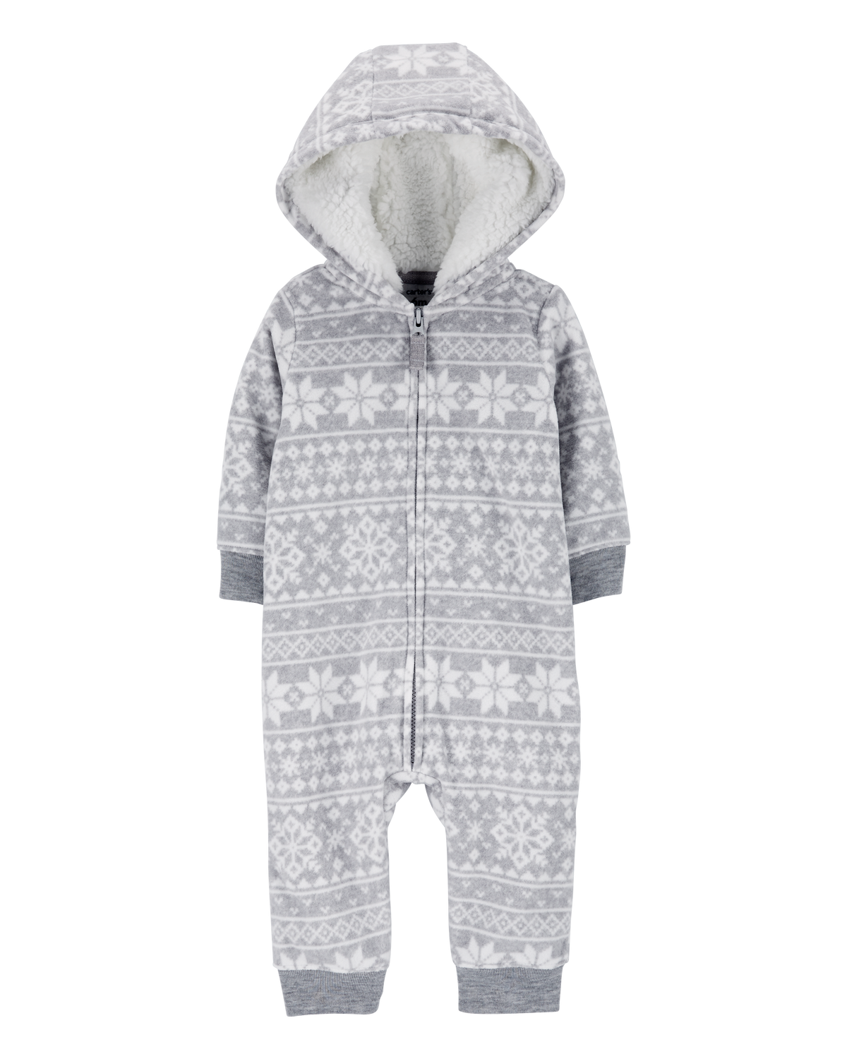 Baby Fair Isle Hooded Fleece Jumpsuit Carter s Carter s