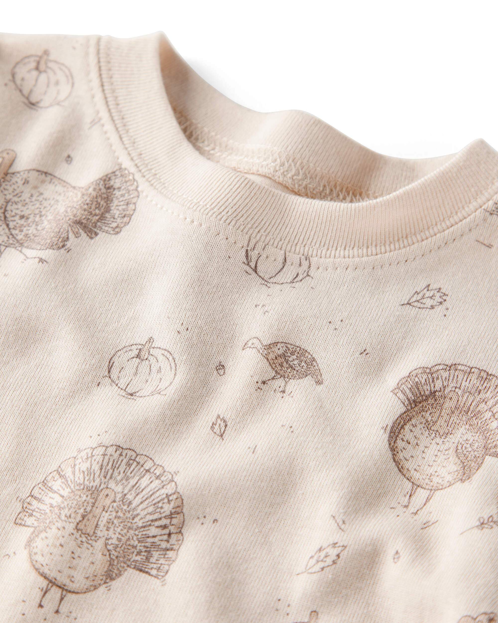 Baby Organic Cotton Pajamas Turkey Gobbler Print