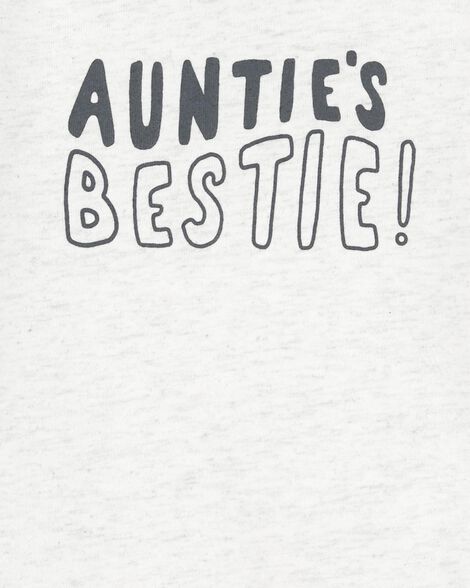 Product image 2 of Baby "Auntie's Bestie" Short-Sleeve Bodysuit - Grey