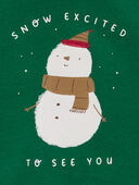 Green/Ivory - Baby 2-Piece Snowman Outfit Set, Selected