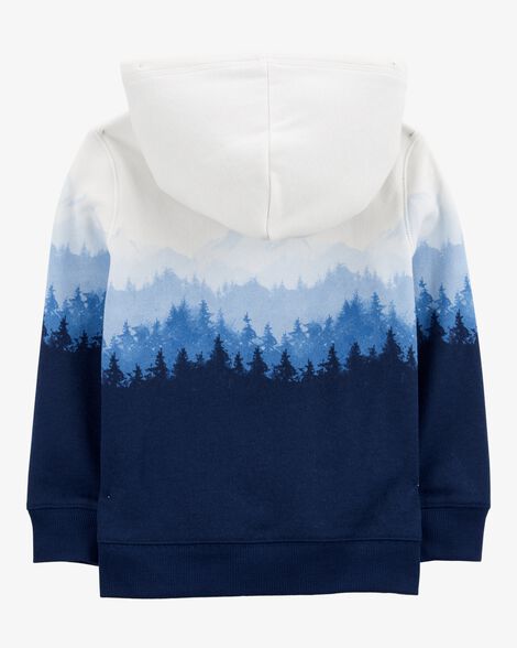 Product image 2 of Toddler Mountain Ombre Cotton Blend Hoodie - Blue