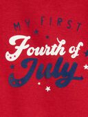 Red - Baby First 4th Of July Cotton Bodysuit, Selected