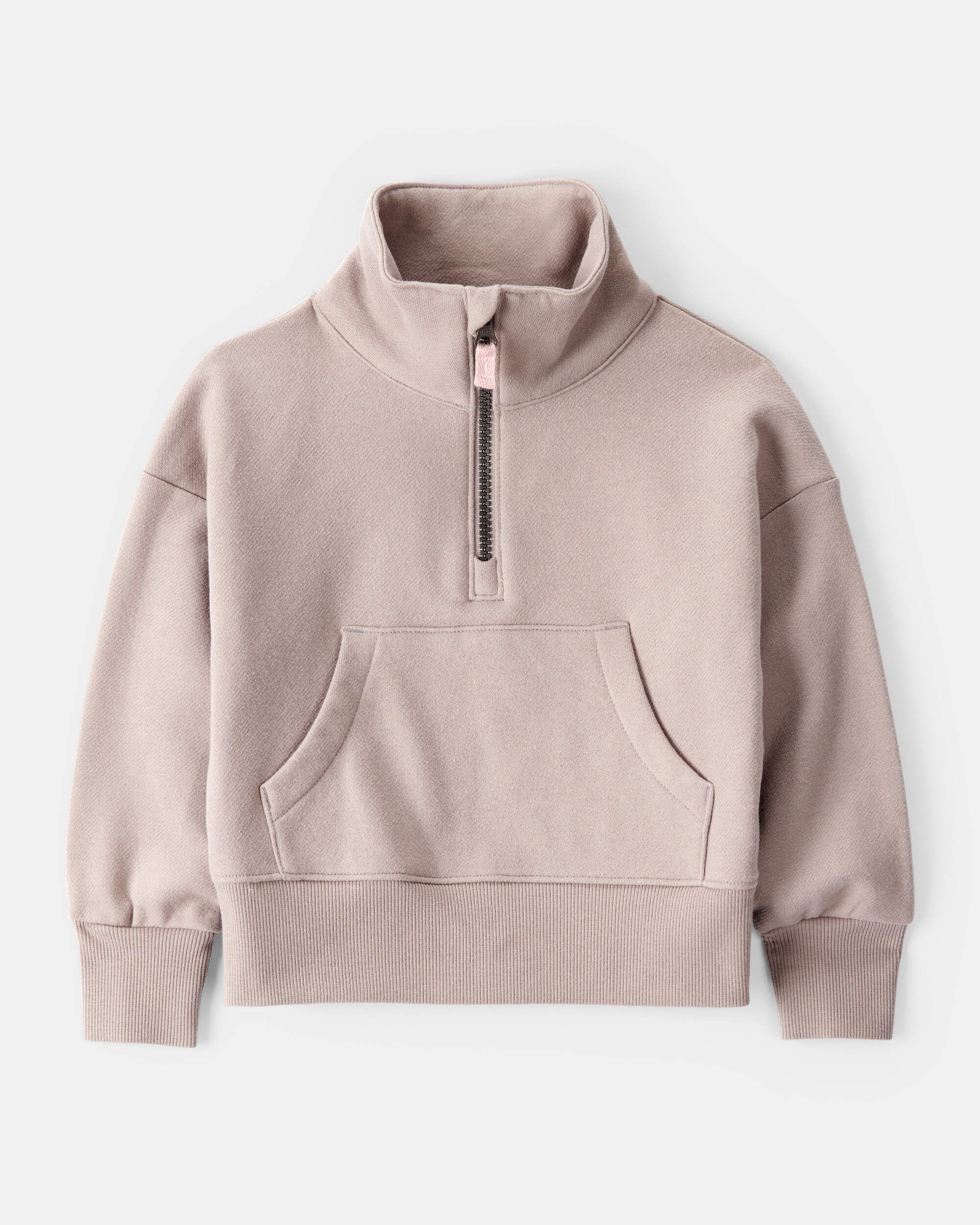 Toddler Girl Long-Sleeve Quarter-Zip Pullover Sweatshirt
