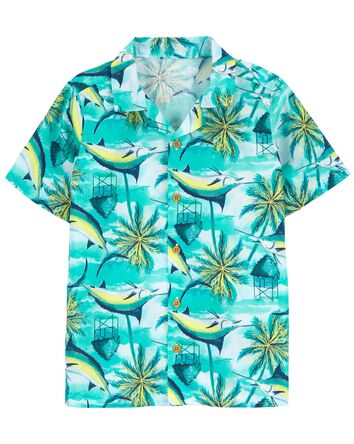 Kid Tropical Button-Front Shirt