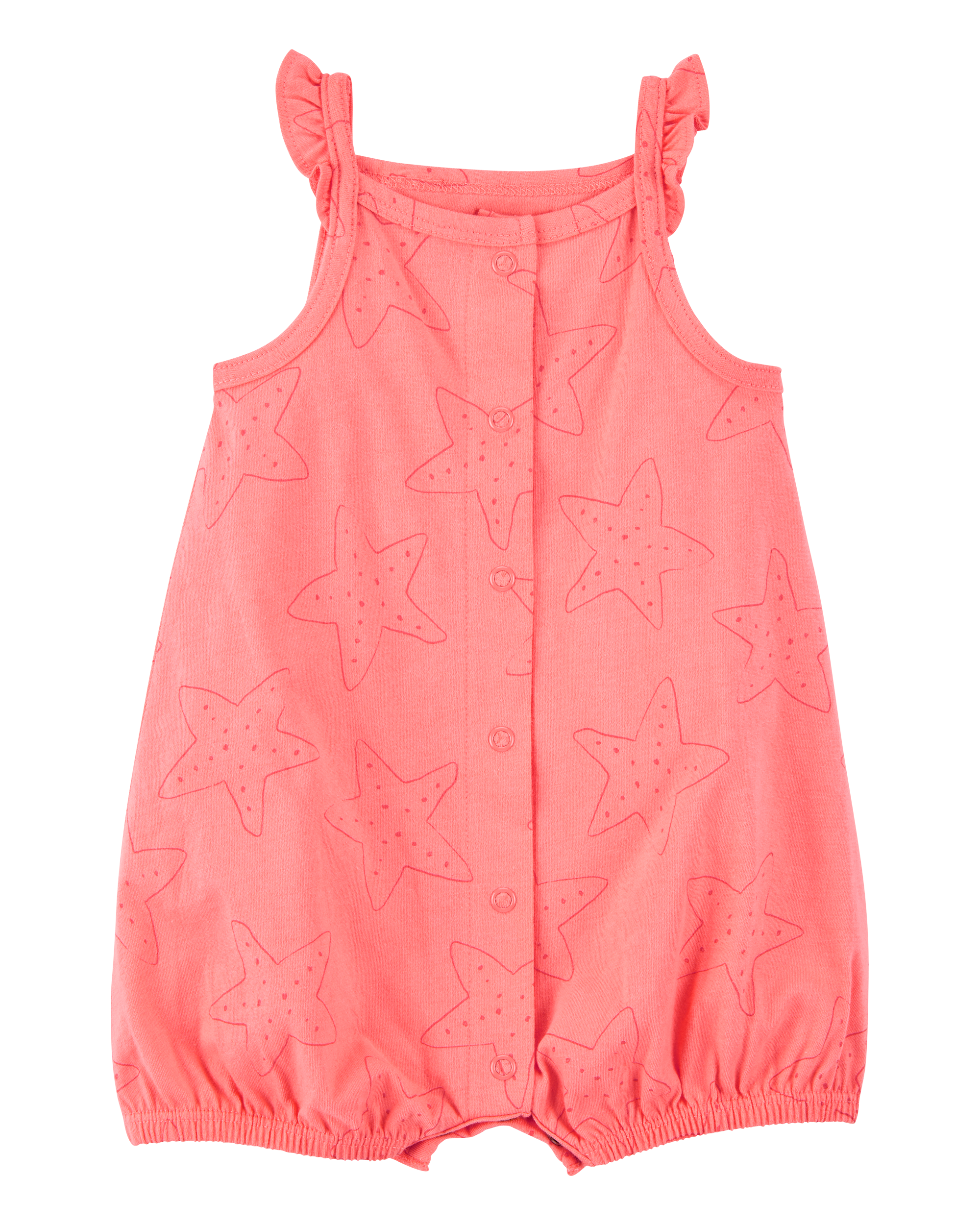 Baby Starfish Snap-Up Cotton Romper