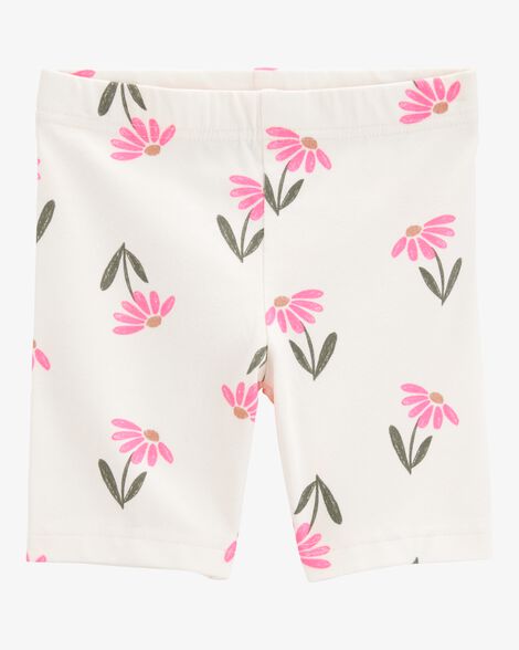  Product image 1 of Toddler Floral Bike Shorts - Ivory