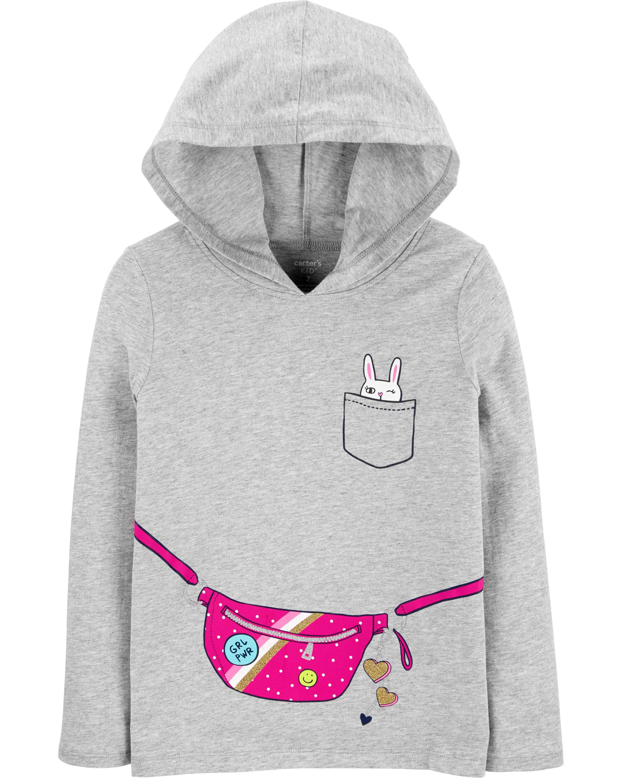 *CLEARANCE* Sequin Fanny Pack Pullover Lightweight Hoodie