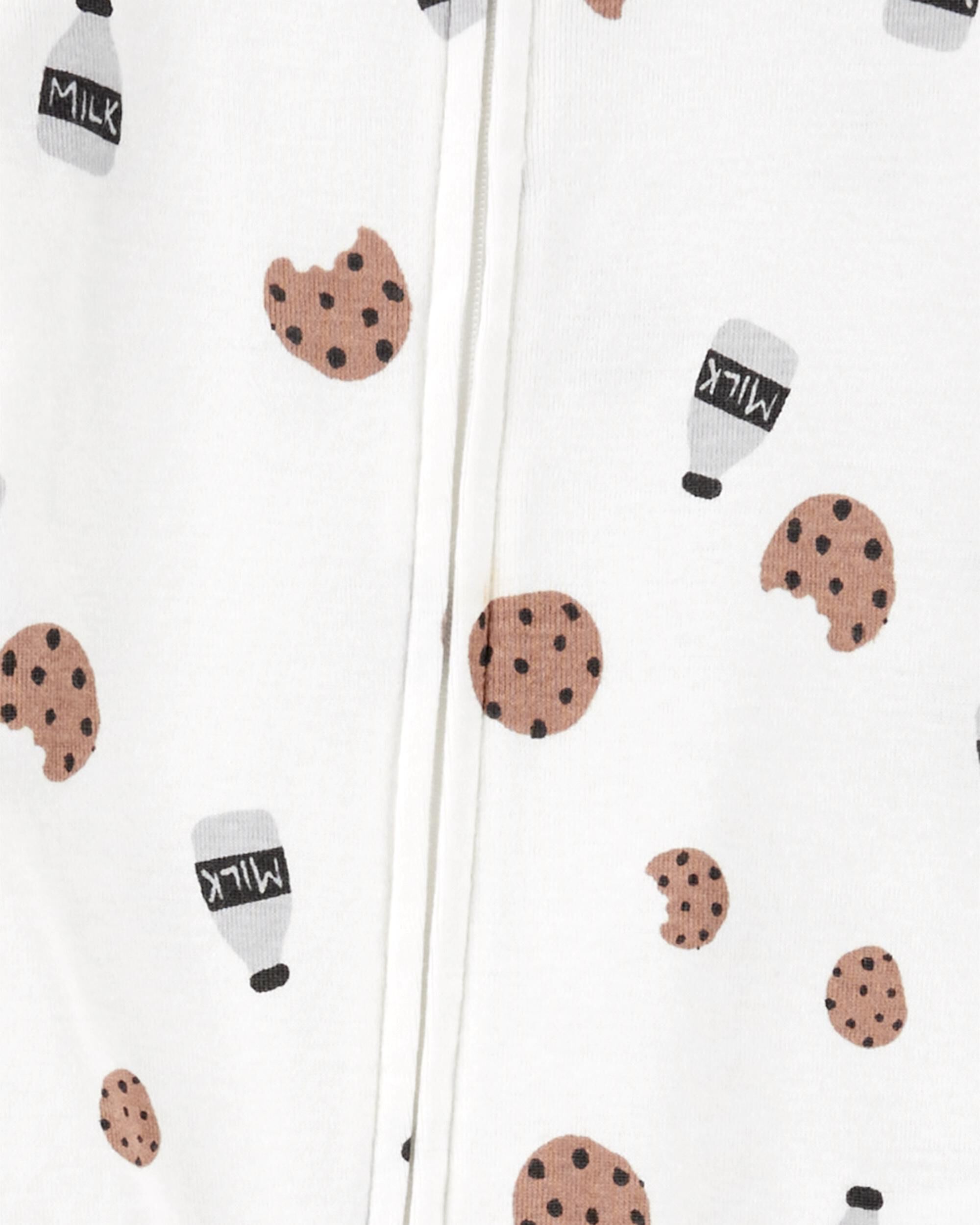Toddler 1 Piece Milk Cookies 100 Snug Fit Cotton Footies Pajamas
