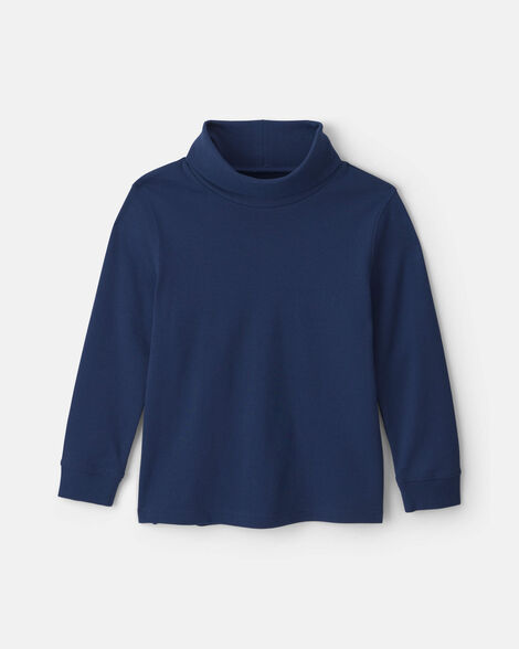 boys long-sleeve turtleneck - navy blue