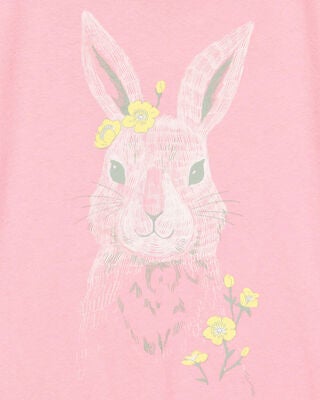 Product image 2 of Kid Bunny Short-Sleeve Graphic Tee - Pink