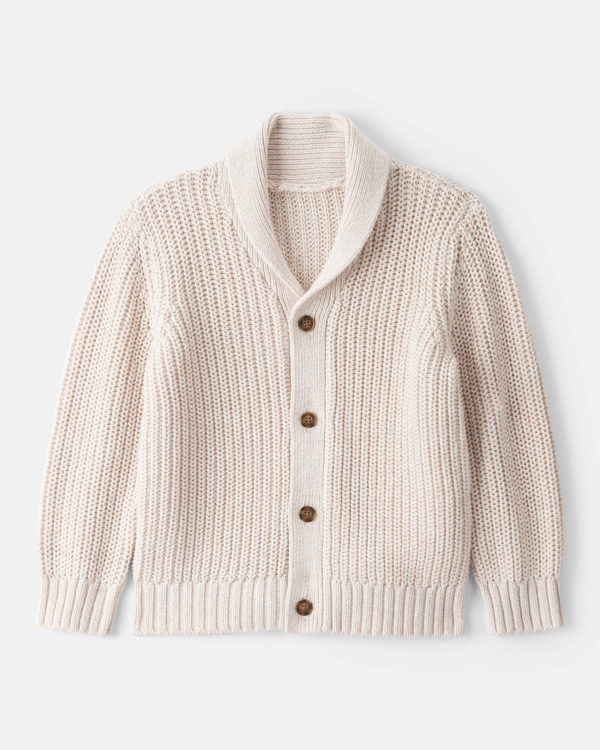 Boys Long-Sleeve Cardigan Sweater - Ivory