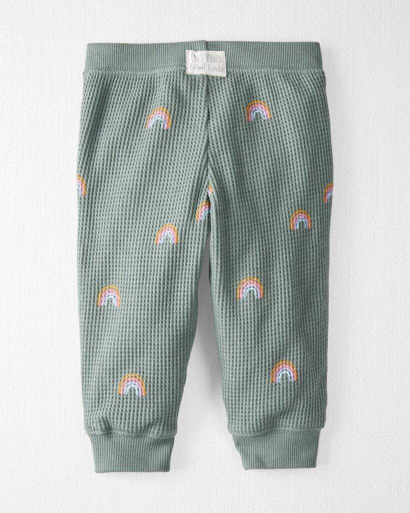Baby Organic Cotton Waffle Knit Set in Magical Rainbow Print