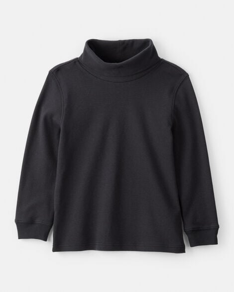 boys long-sleeve turtleneck - black