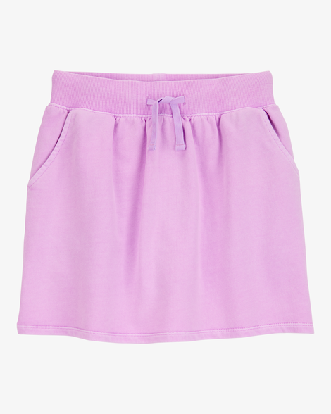 Kid Active Drawstring French Terry Skort - Purple