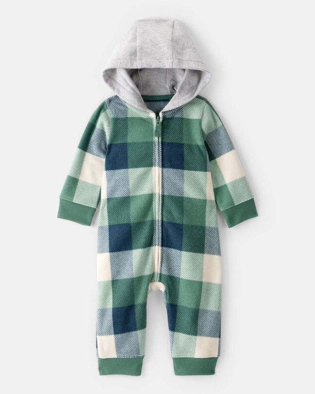 Product image 1 of Baby Boy Plaid Print Long-Sleeve Jumpsuit - Plaid