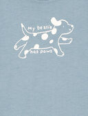 Blue - Baby My Bestie Has Paws Dog Collectible Bodysuit, Selected