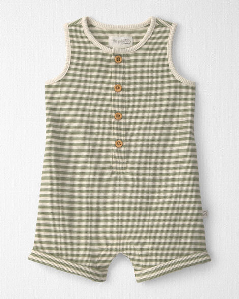 Baby Organic Cotton Waffle Knit in Stripes