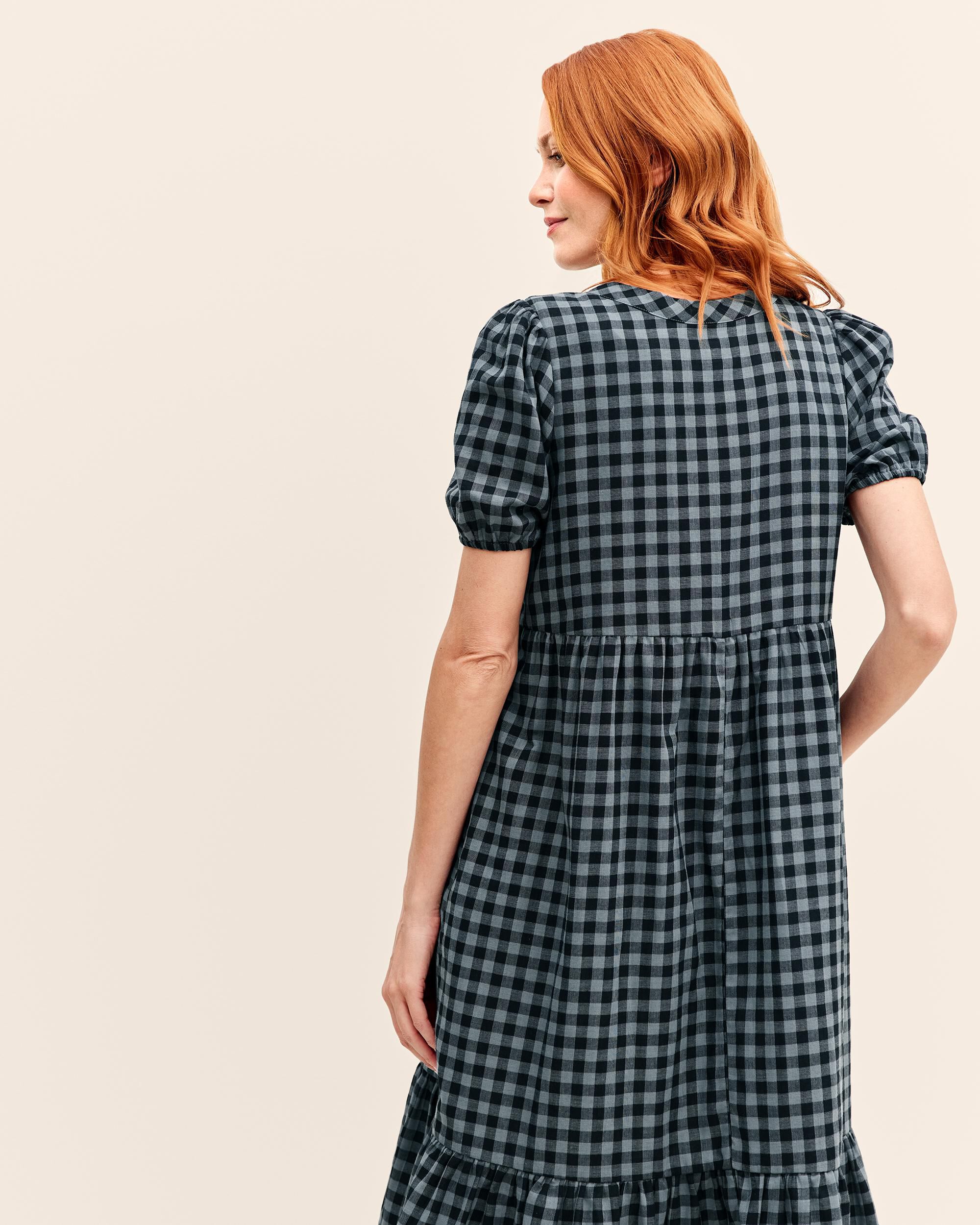 Red plaid maternity dress deals